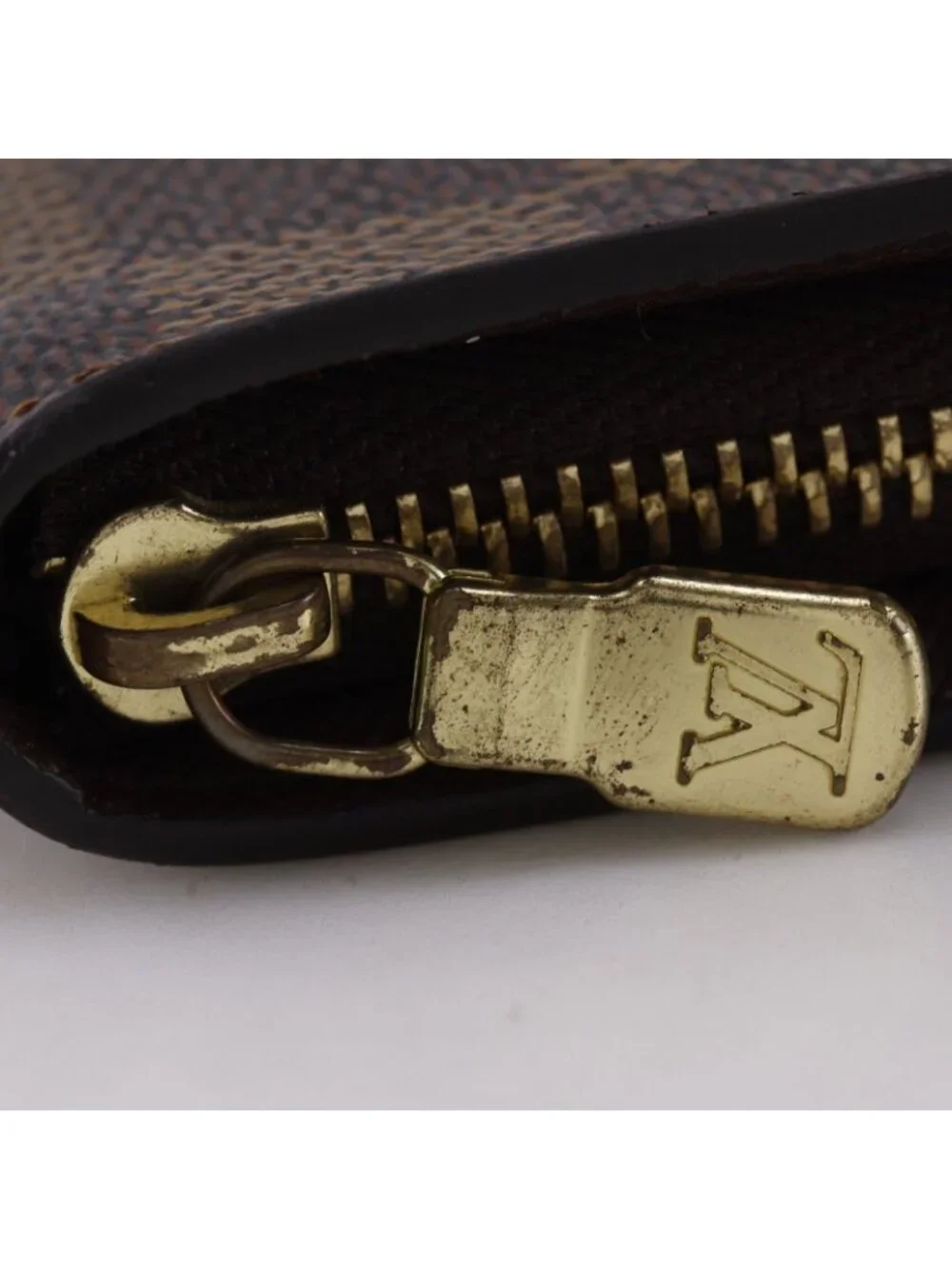 Louis Vuitton Porte-Monnaie Zip Around Damier Canvas Brown